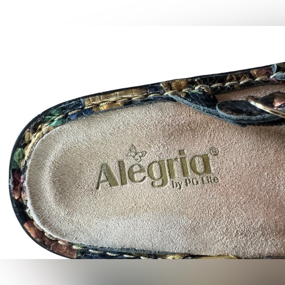 Alegria Paloma Multicolor Floral Embossed Mary Jane Clogs Size 8 - Picture 2 of 8